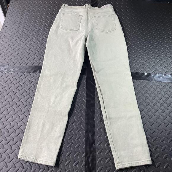 Gloria Vanderbilt Jeans Womens 12 Green Stretch Straight Leg Five Pocket Denim - Picture 9 of 10